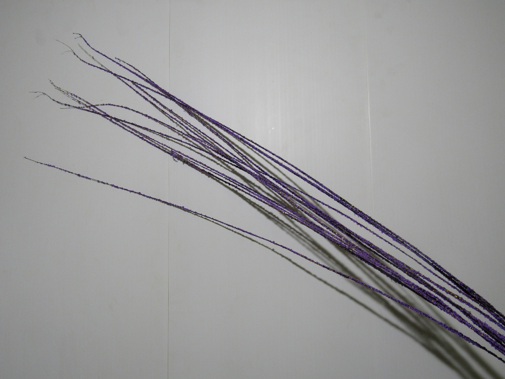 Декоративная ветка "блеск" для интерьера 1.5м фиолетовый 10шт/уп (S517A)