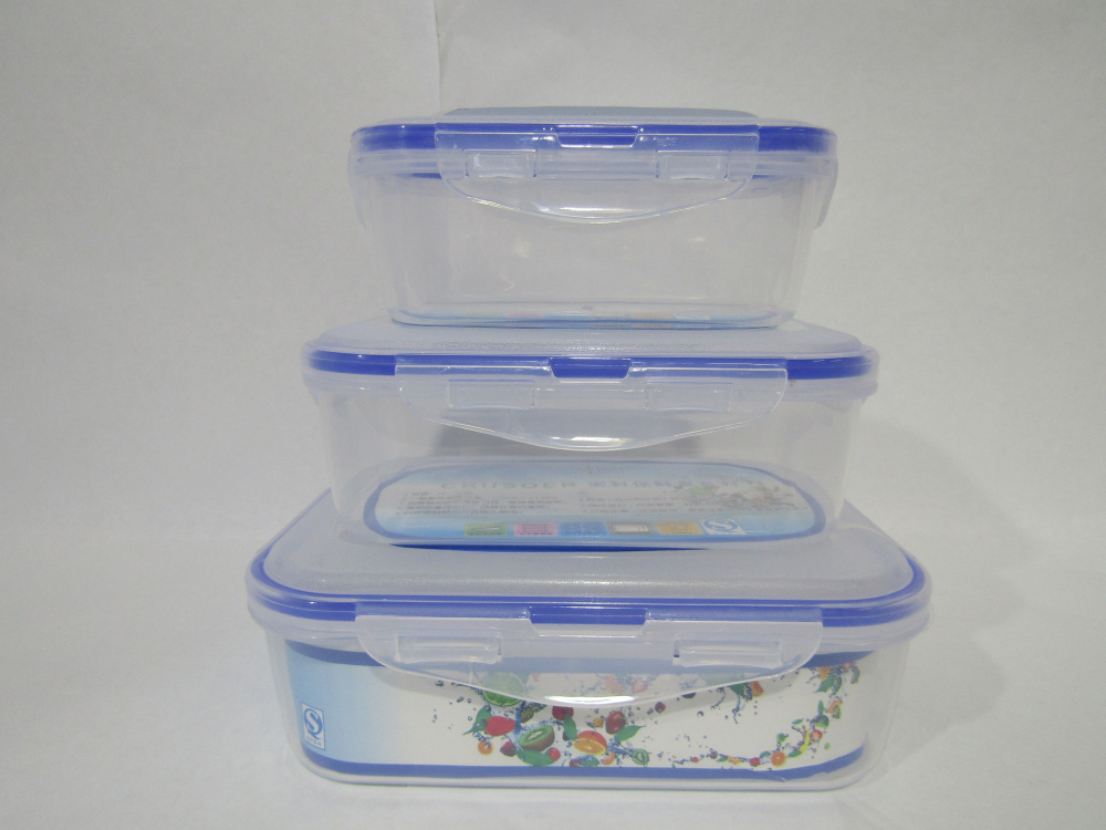 Набор пластиковых пищевых контейнеров 3шт 1;0,5;0,33л (S1609)