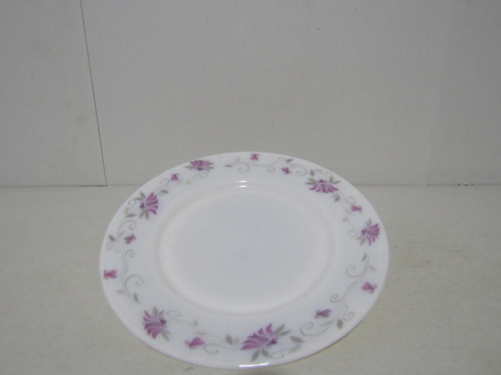 Стеклокерамика тарелка 23 см розовые цветы (S444)