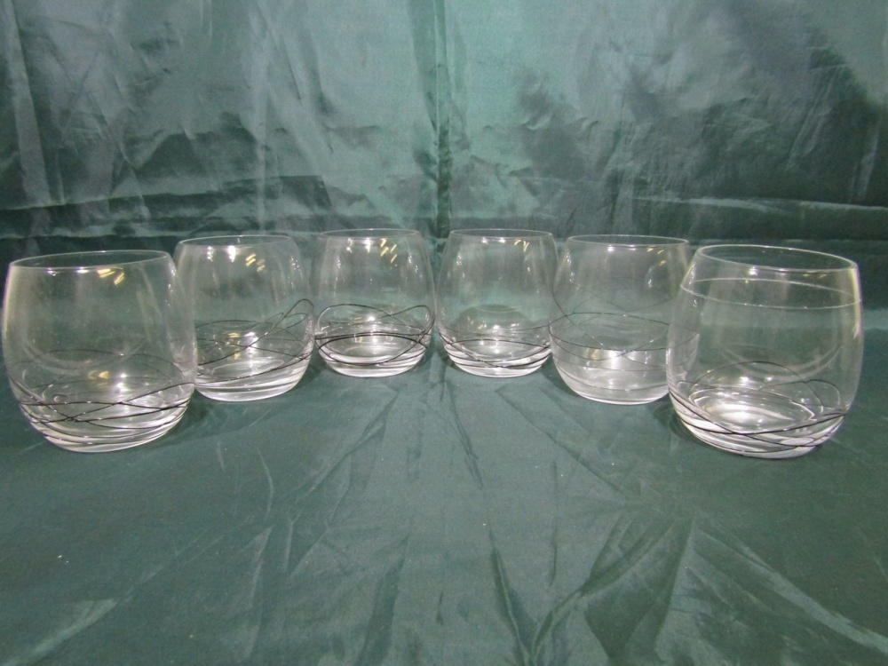 Набор стеклянных стаканов "паутинка" (6 штук) (S-1467)
