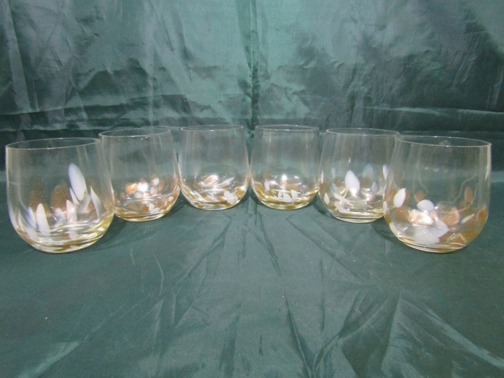 Набор стеклянных стаканов "блестки" 450мл(6 штук) (S-1466)