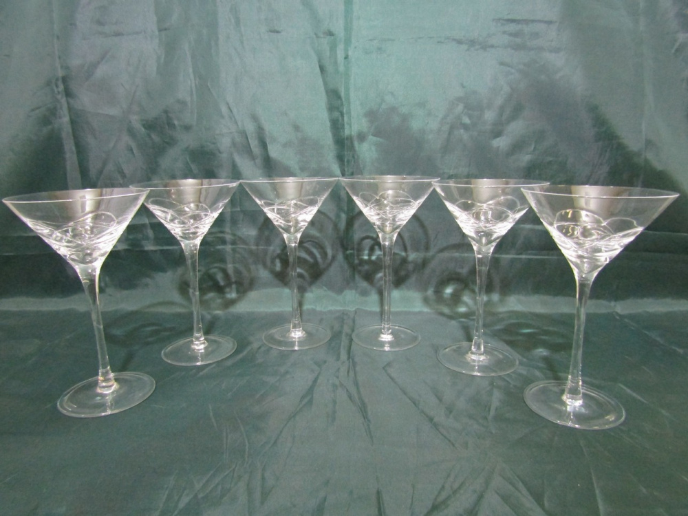 Набор стеклянных бокалов для мартини (6 штук) 200мл (S-1432)