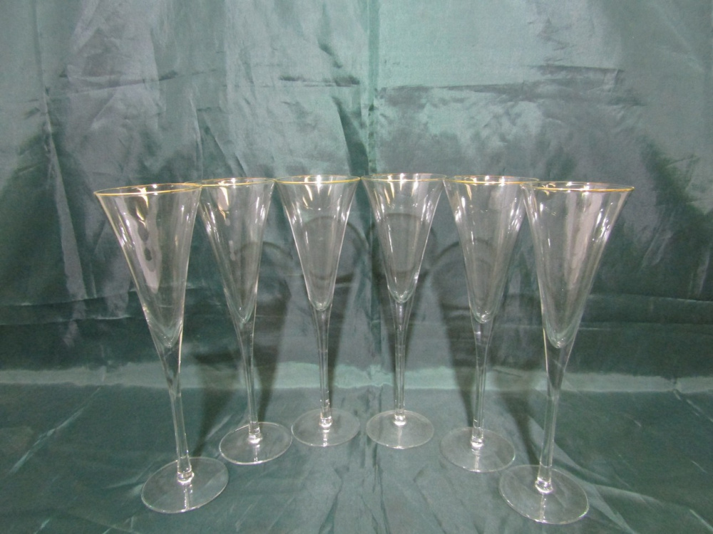Набор стеклянных бокалов для шампанского 200мл ( 6 шт) (S-1429)